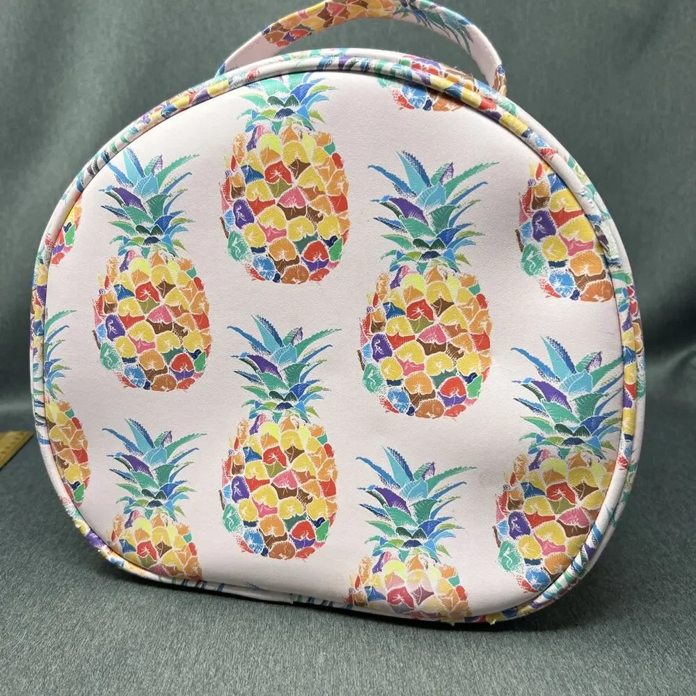 CHI Pineapple Crush Travel Hair Dryer 1400W Matching Print Carrying Case Pink